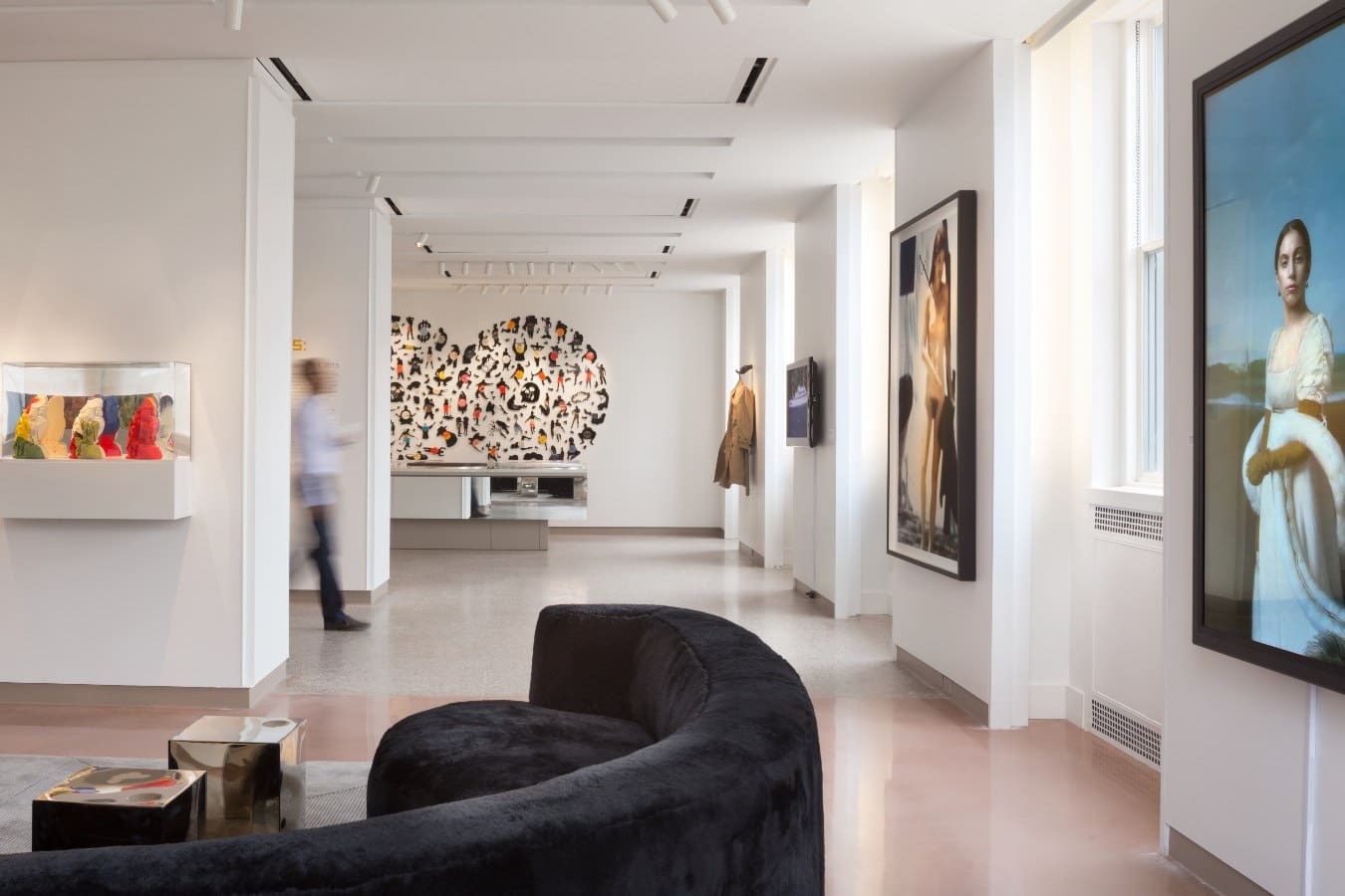 The lobby at 21c Museum Hotel Durham