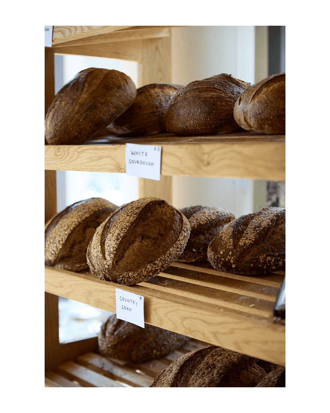 Loaves for sale at London bakery