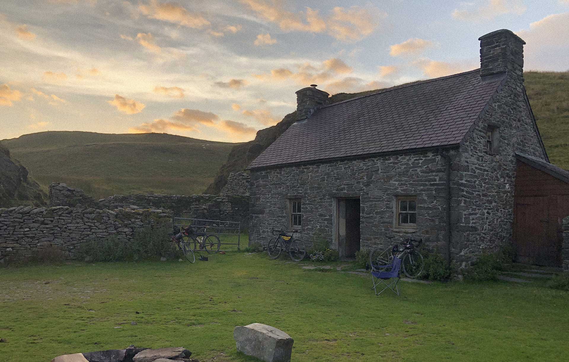 Claerddu bothy in the centre of the Elan Valley in the Cambrian Mountains.