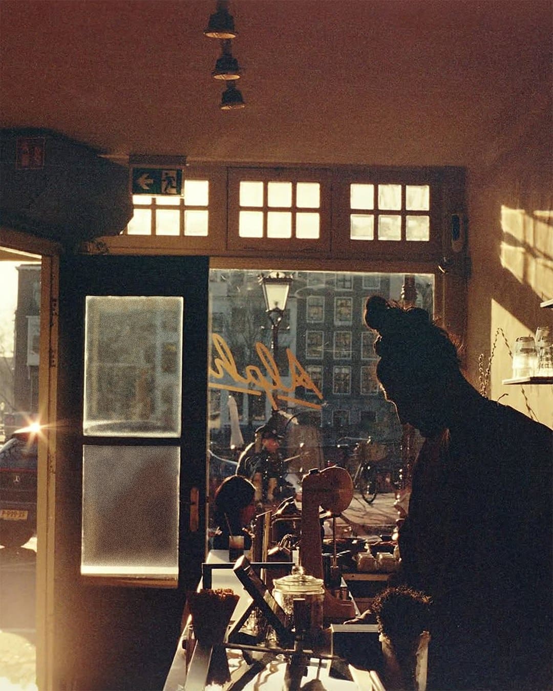 A barista at Alpha Café