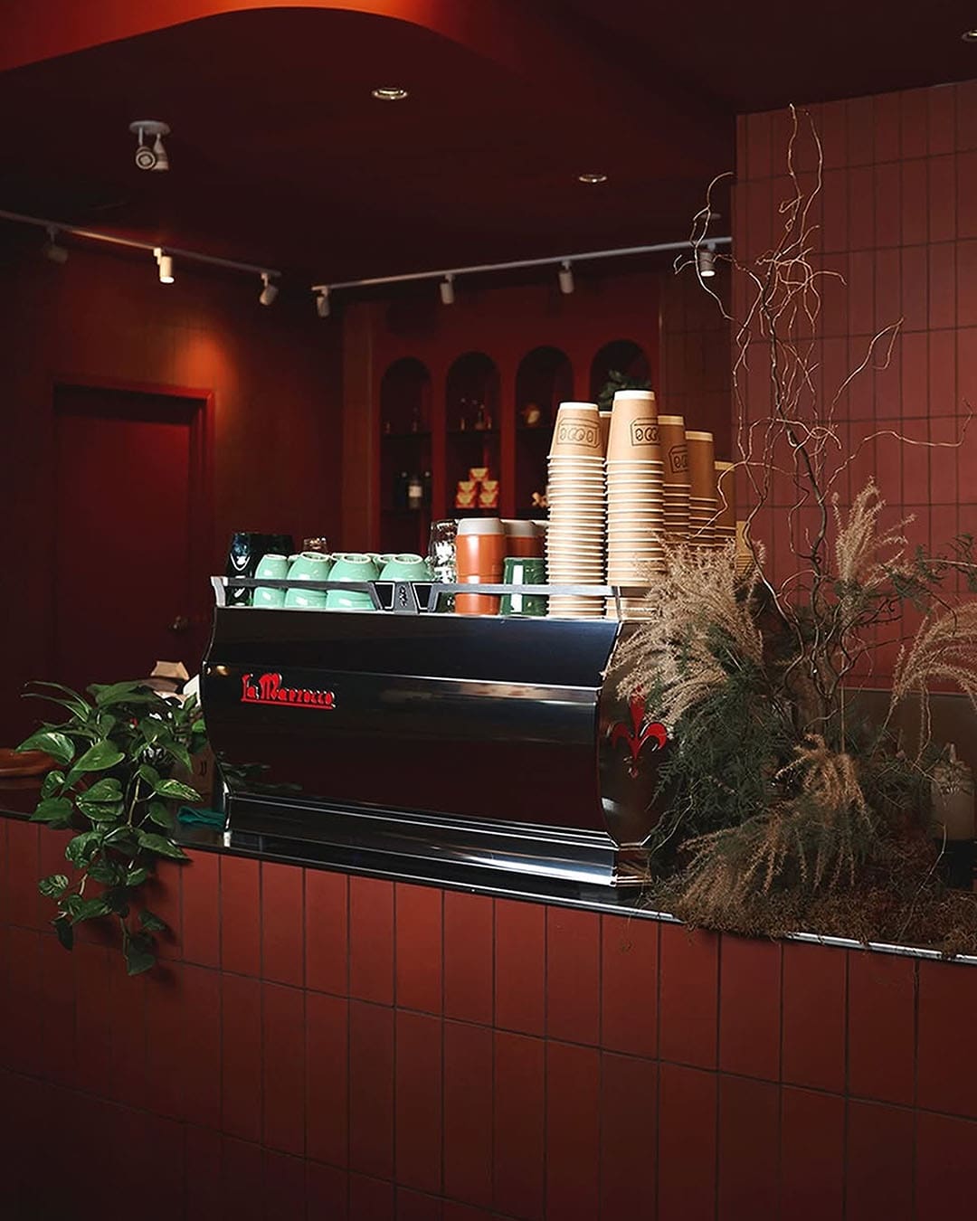 Barista station in the retro interior of The Brick Room