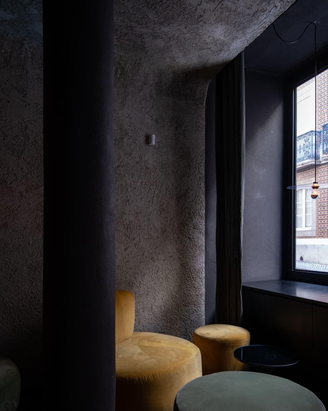 Moody interiors at Toca da Raposa in Lisbon
