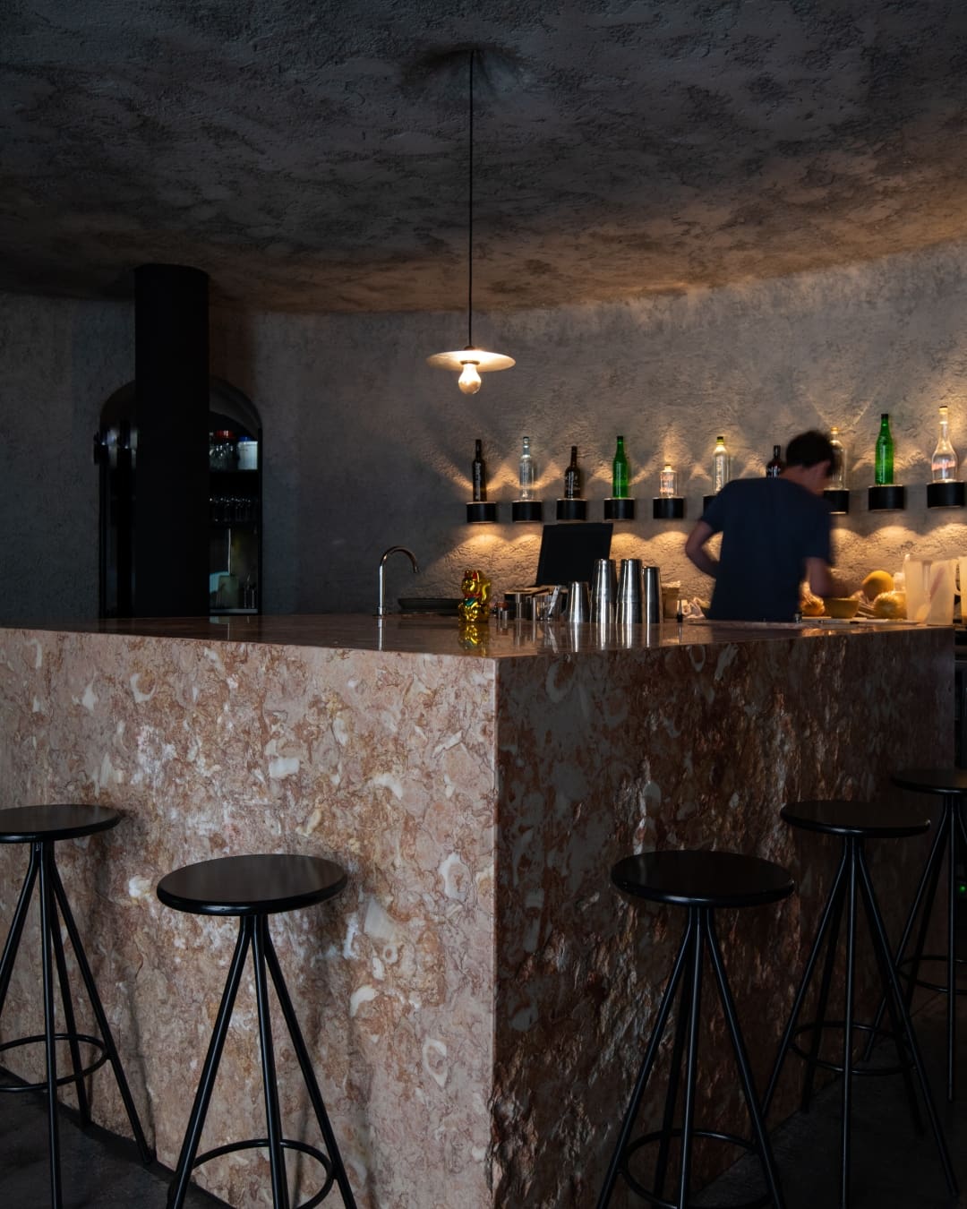 Moody interiors at Toca da Raposa in Lisbon