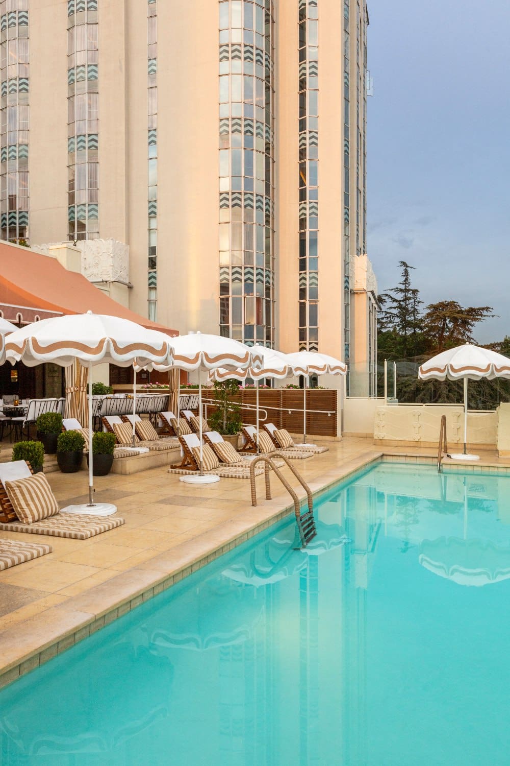 The rooftop pool at Sunset Tower, Los Angeles